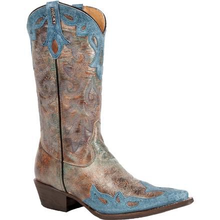 12 Rocky Women s Snip Toe Handhewn Western Boot RKYW017