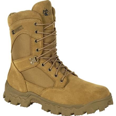 Rocky Mens Alpha Force 8 Inch Side Zip ST Work Boot