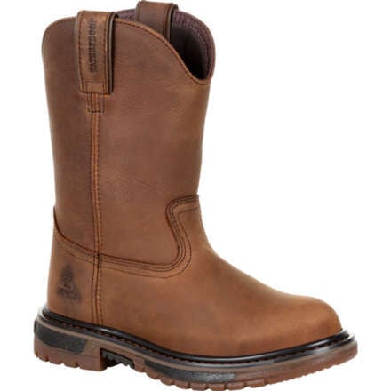Rocky Kid s Original Ride FLX Waterproof Brown Western Boot Size 6.5