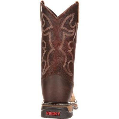 Rocky Original Ride Branson Roper Steel Toe Western Boots, , large