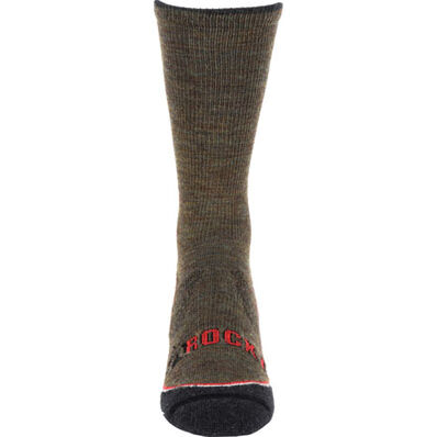 Rocky Outback Hiking Crew Sock, Loden(Green), large