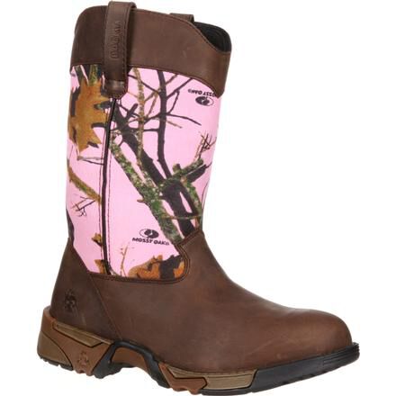 pink camouflage boots