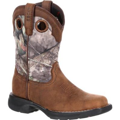Rocky LT Little Kids' Waterproof Camo Western Boot, , large