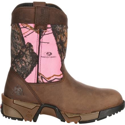 Pink camo steel toe boots store