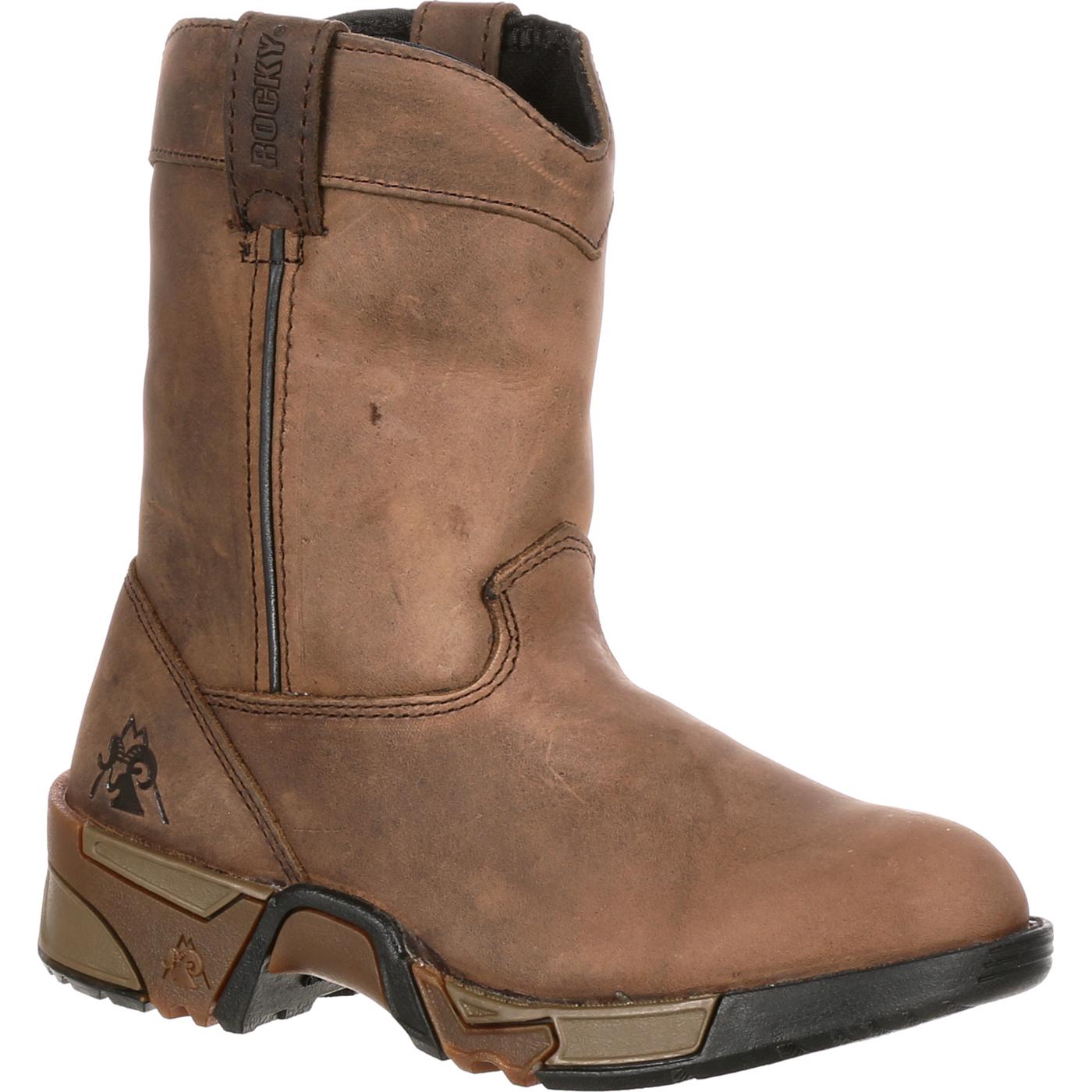 rocky kids aztec pull on brown boots style fq0003638 toddler boys boots size 7
