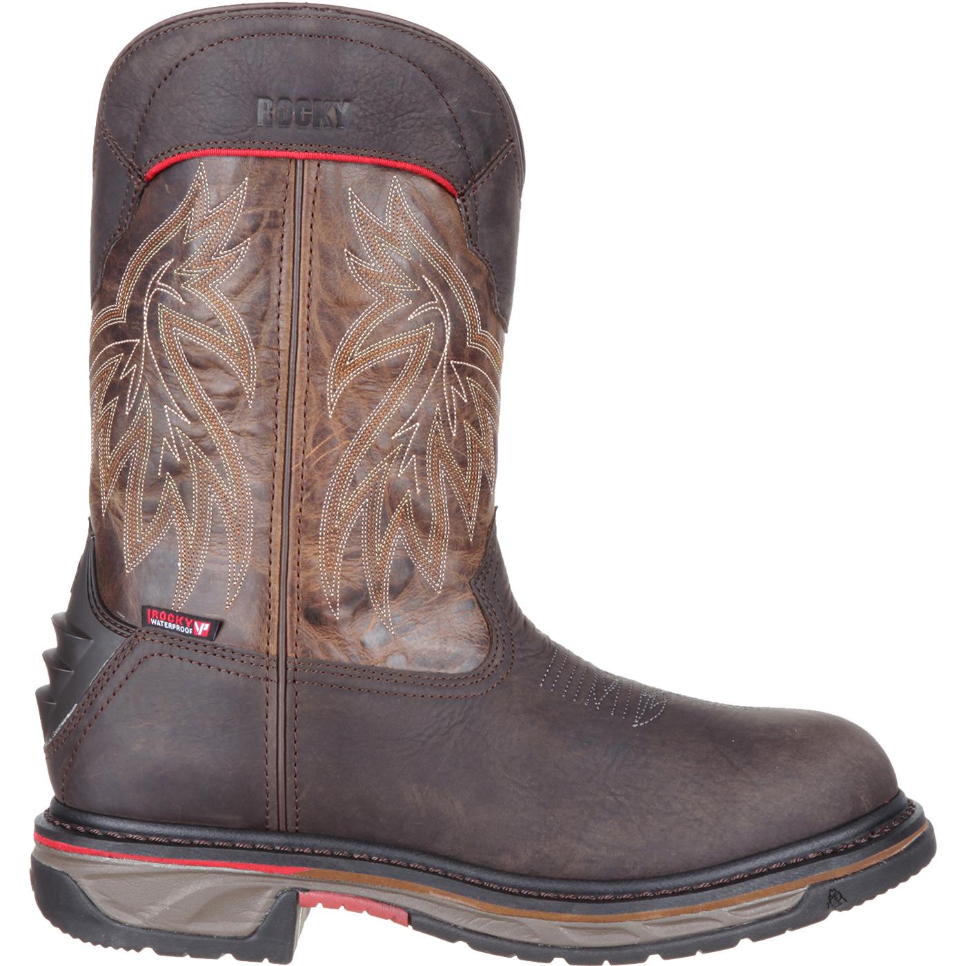 rocky iron skull composite toe waterproof western boot