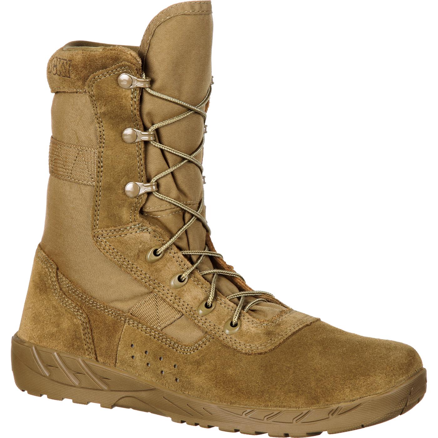 Rocky: Lightweight Coyote Brown Commercial Military Boot