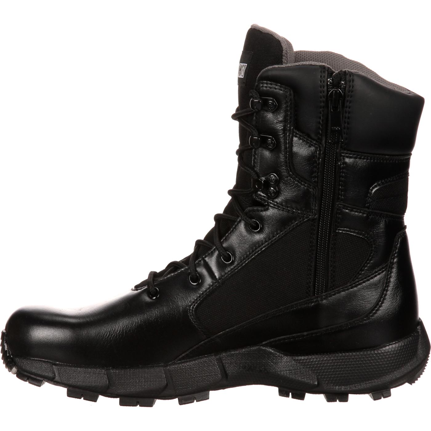 rocky boots with side zipper