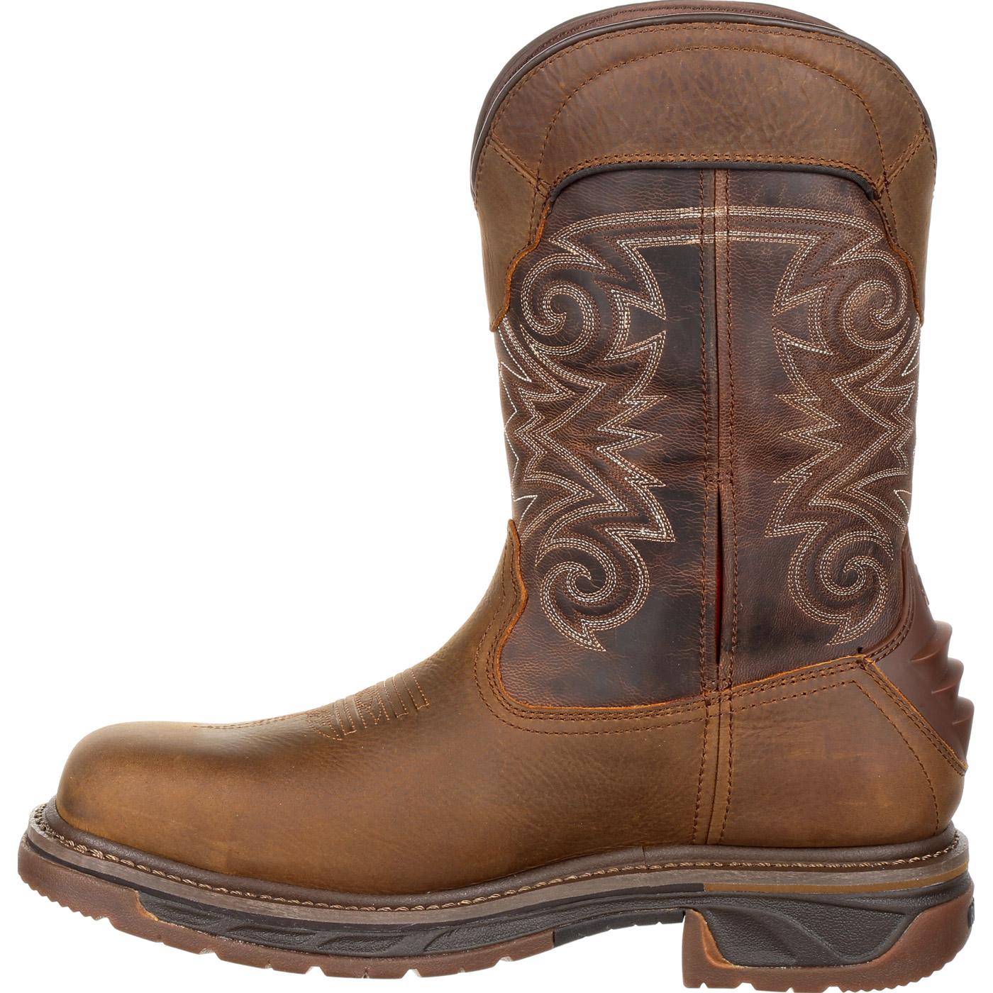 men's skull western boots composite toe