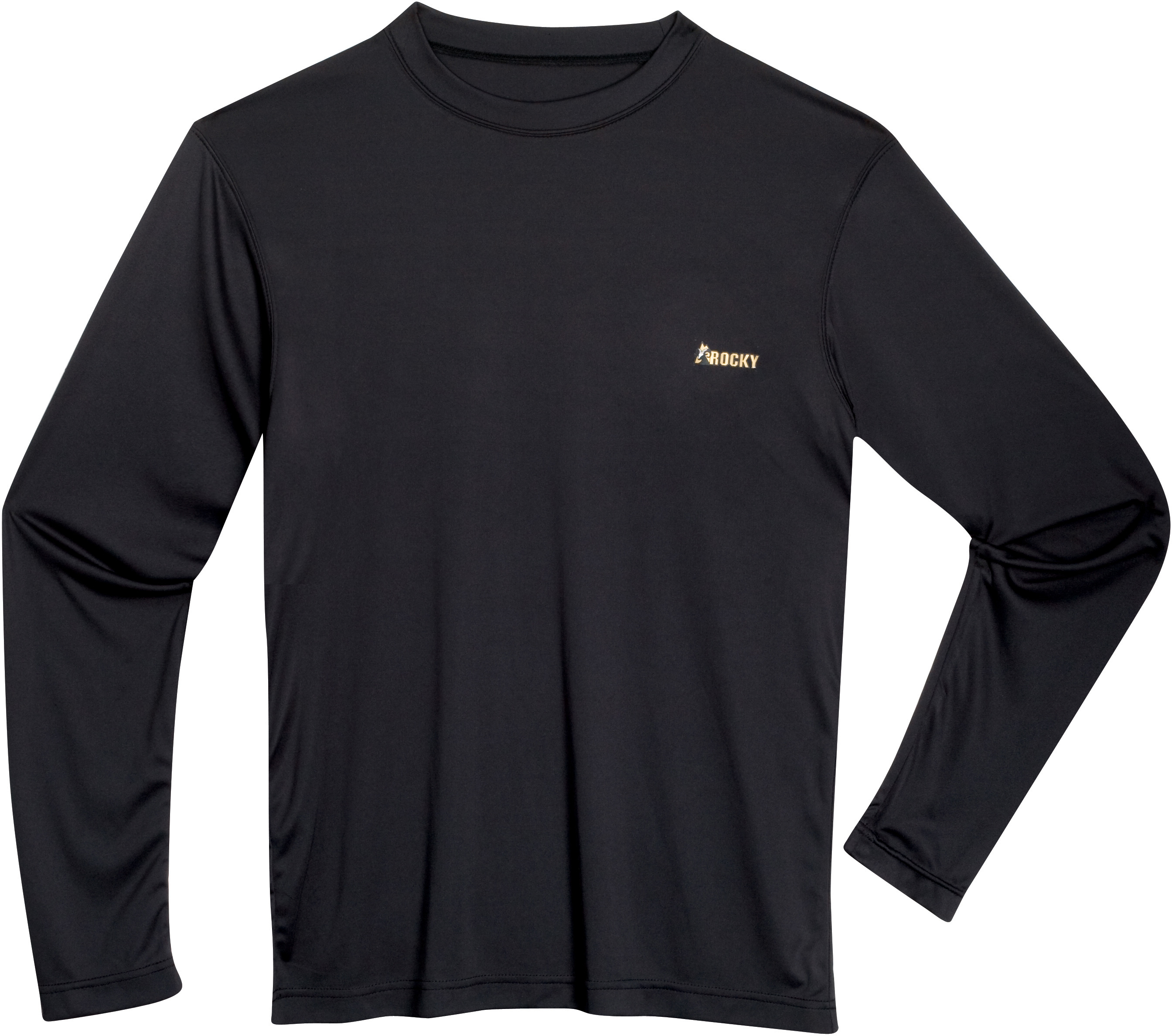 ROCKY Thermal Underwear: Men's Base Layer Black Thermal Top