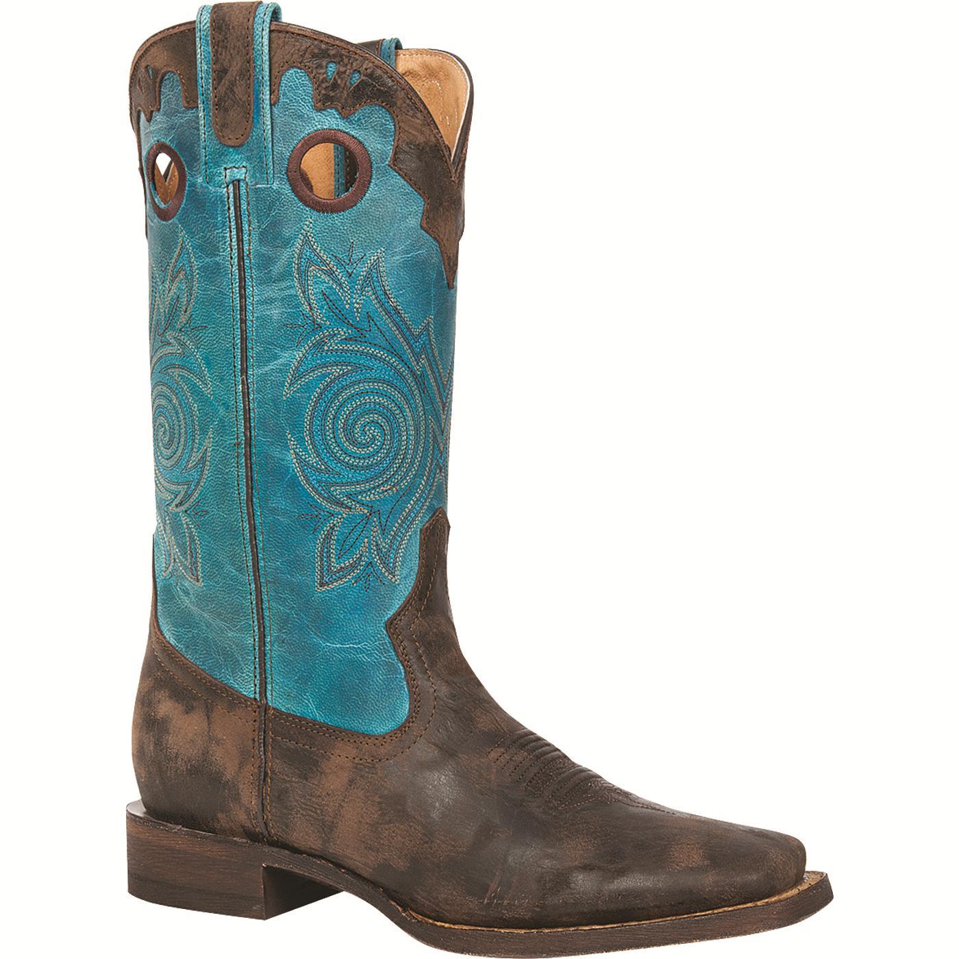 square toe western booties
