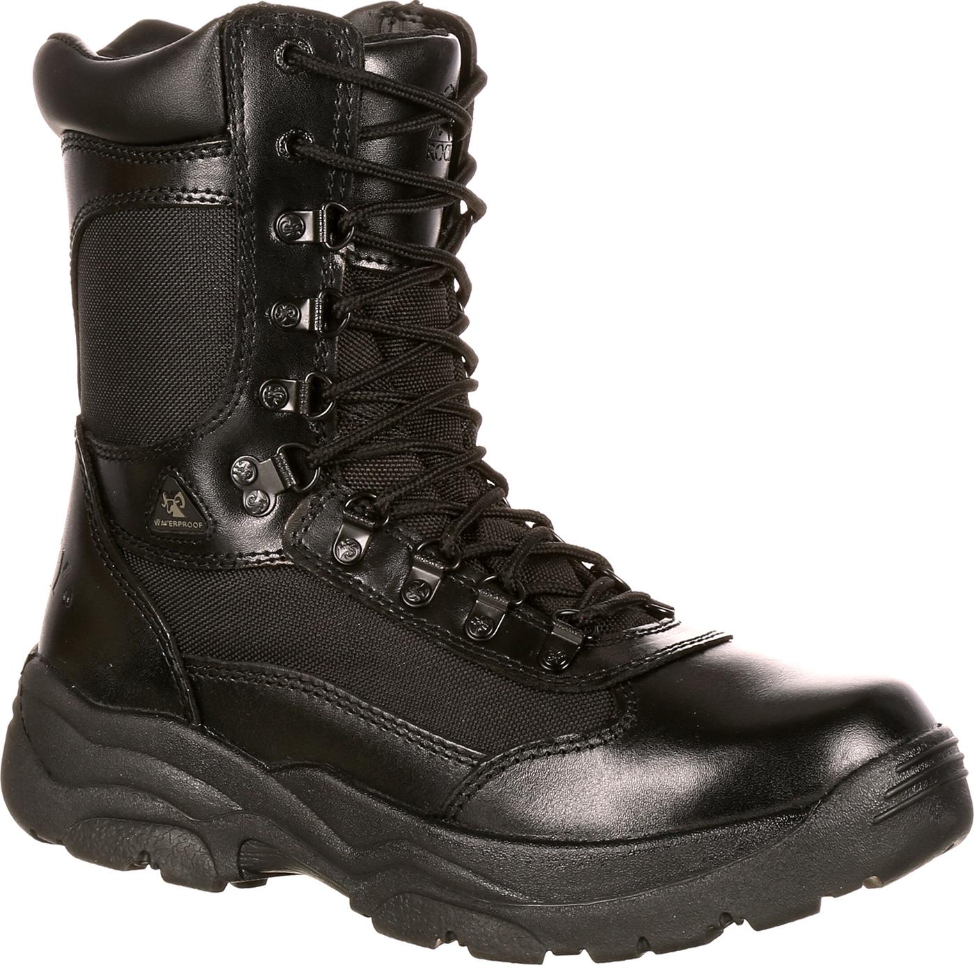 Rocky Fort Men's 8-Inch Black Waterproof Work Boots