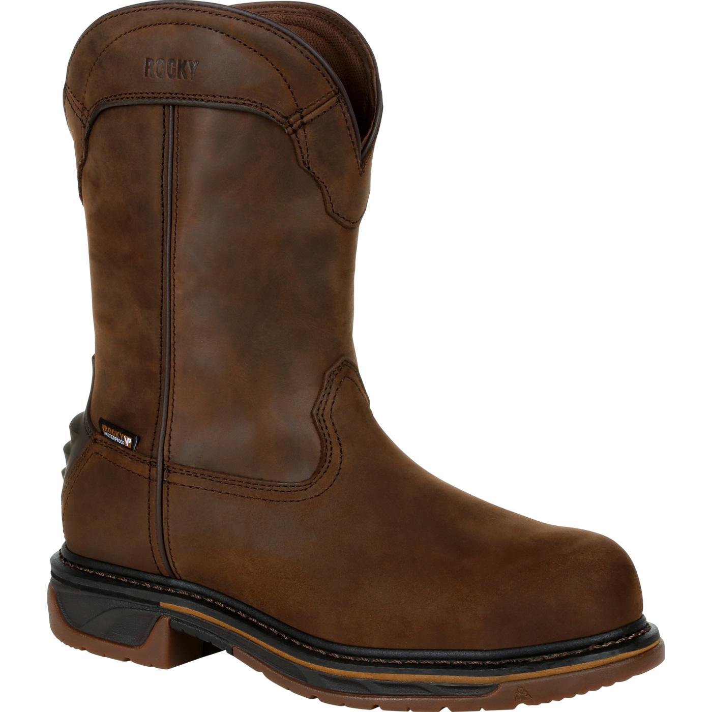 rocky iron skull composite toe waterproof western boot