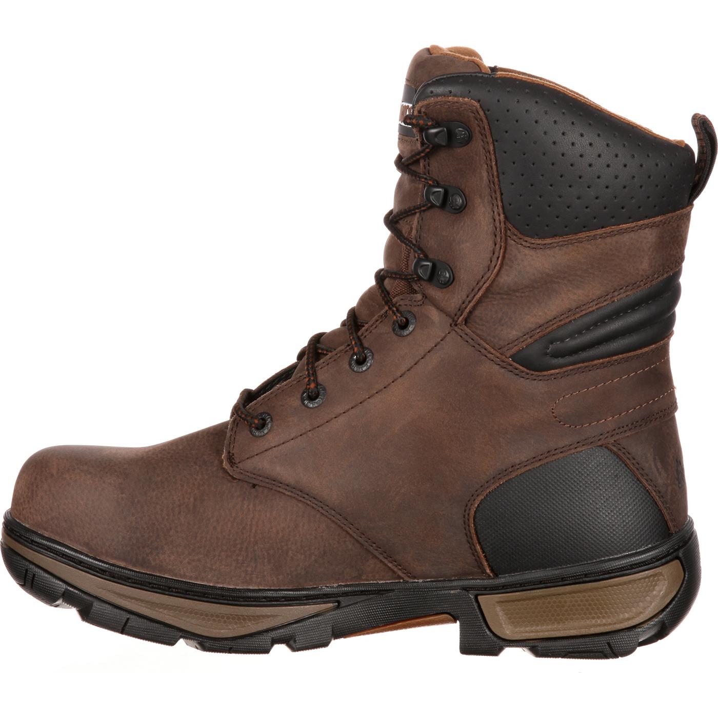 Rocky Forge Men's Brown Steel Toe Waterproof Work Boots