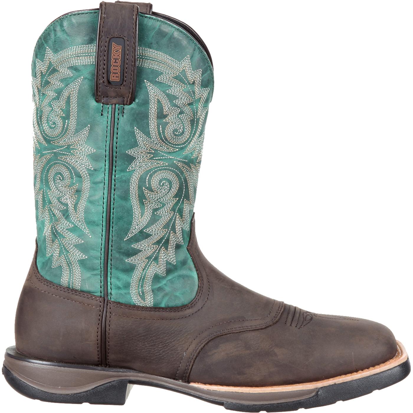 Rocky LT: Men's Comfortable Lightweight Green Western Boot