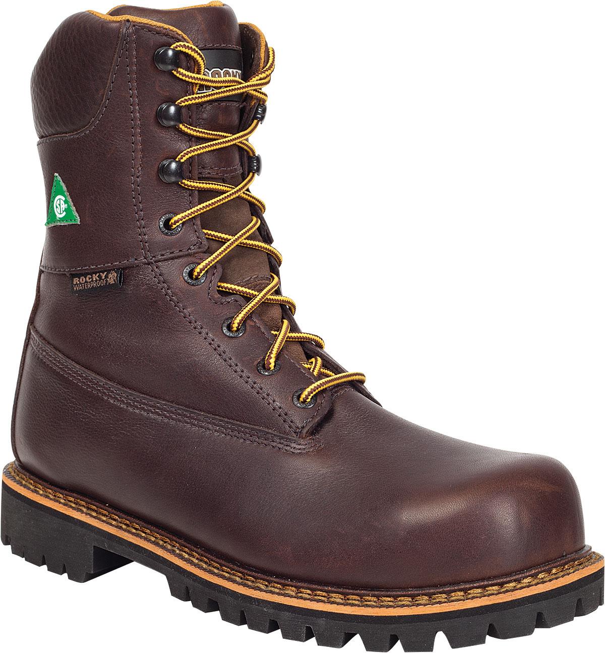 rocky waterproof steel toe work boot