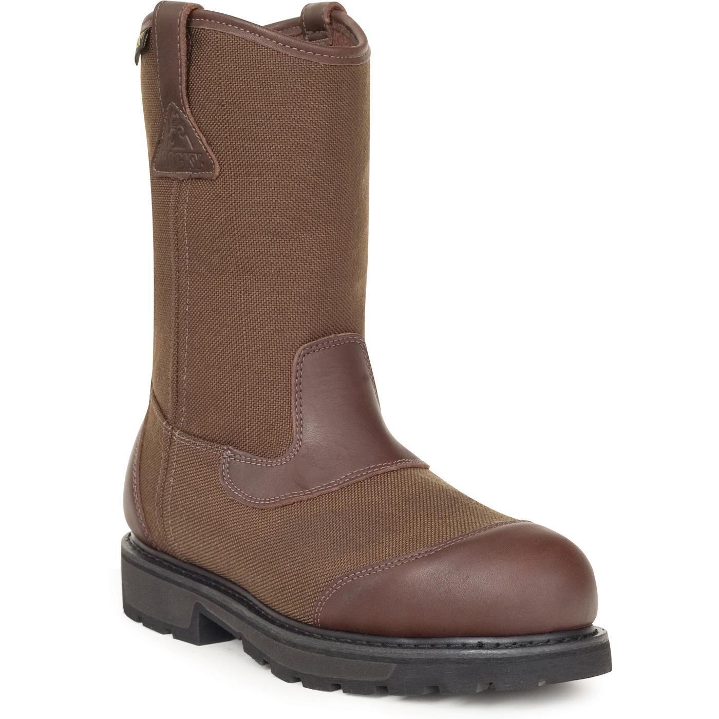 rocky waterproof steel toe work boot