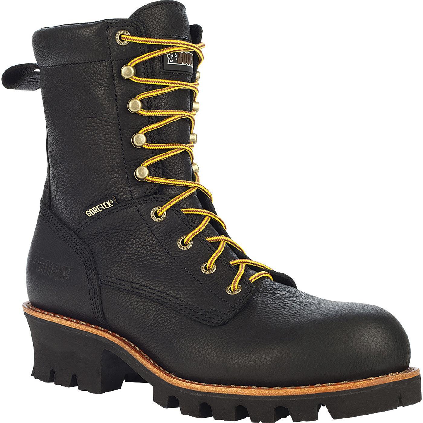 Rocky Great Oak GORE-TEX® Men's Black Logger Work Boots - Style #2544