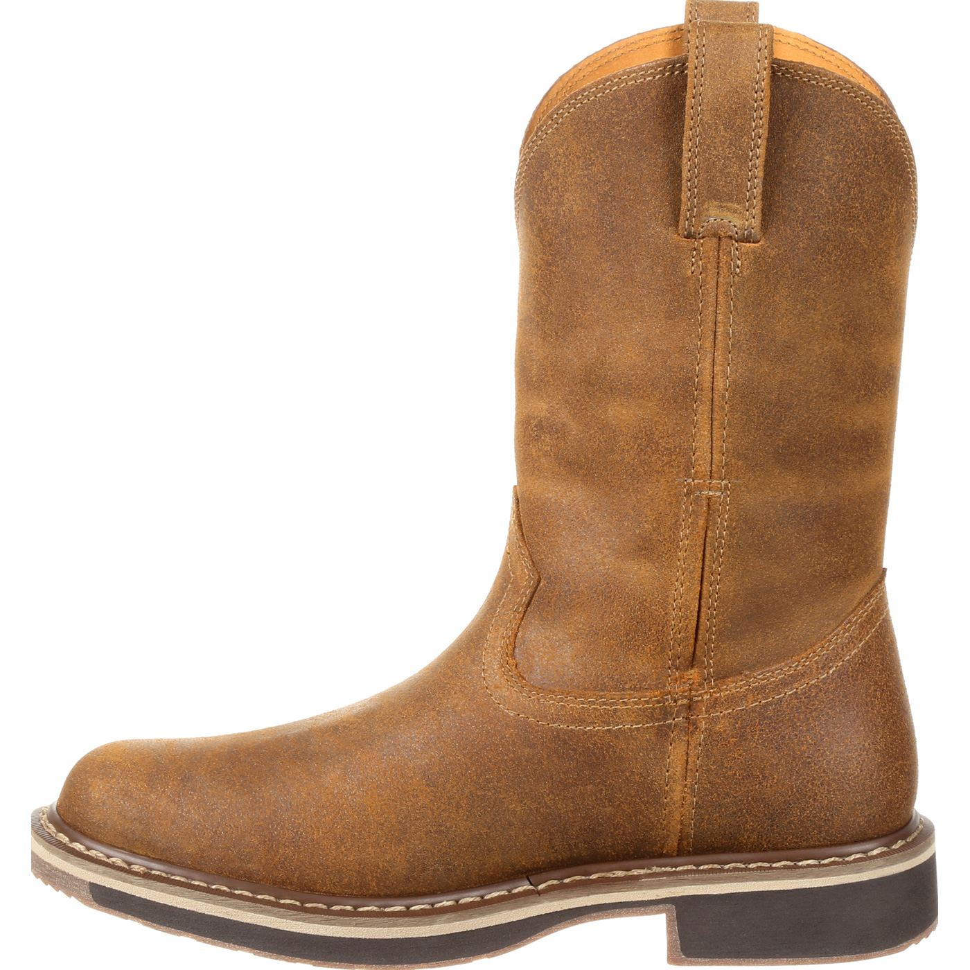 Rocky Cody: Brown Pull-On Western Boot, #RKW0240