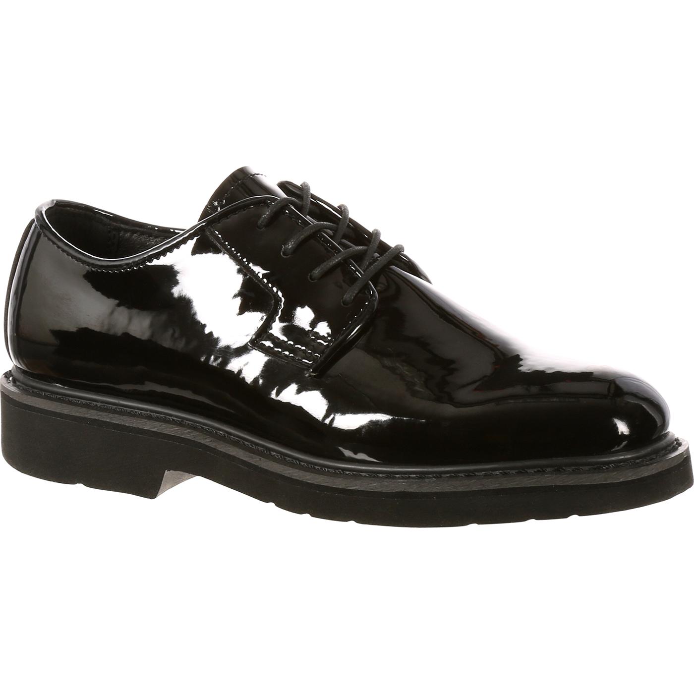 Black Patent Leather Slip-On Shoes with Mid-Strap Loafer Design 41/7