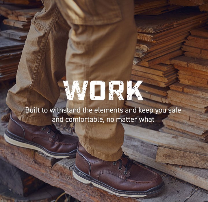 Work: Built to withstand the elements and keep you safe and comfortable, no matter what.