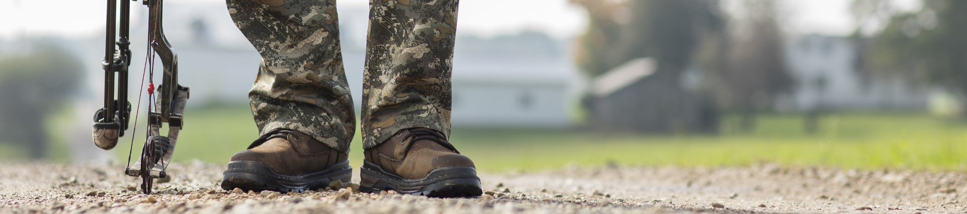 bowhunter wearing rocky rams horn hunting boots