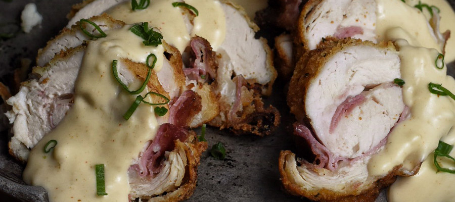 Wild Turkey Cutlet Cordon Bleu
