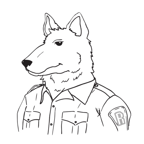 Alpha Dog Coloring Sheet